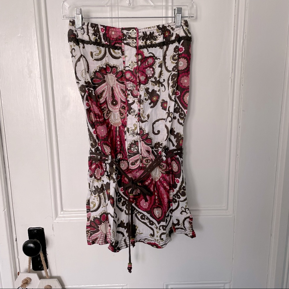 Summer of love D.E.P.T linen long strapless top size small